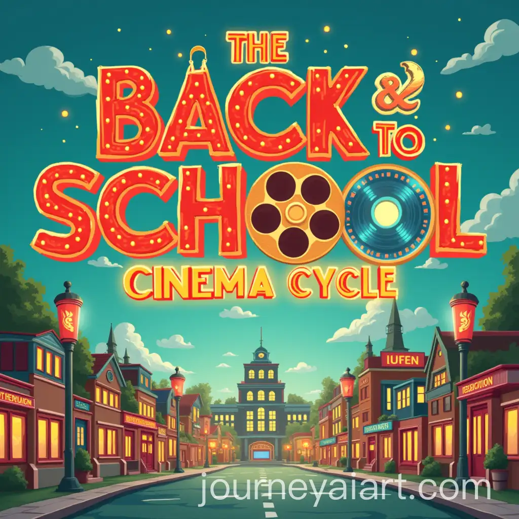 Back-to-School-Cinema-Cycle-Poster-Featuring-Colorful-Film-Reels