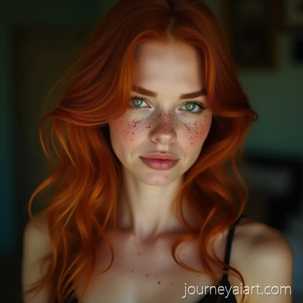 Determined-20YearOld-Girl-with-Freckles-and-Forest-Green-Eyes-in-a-Sultry-Pose