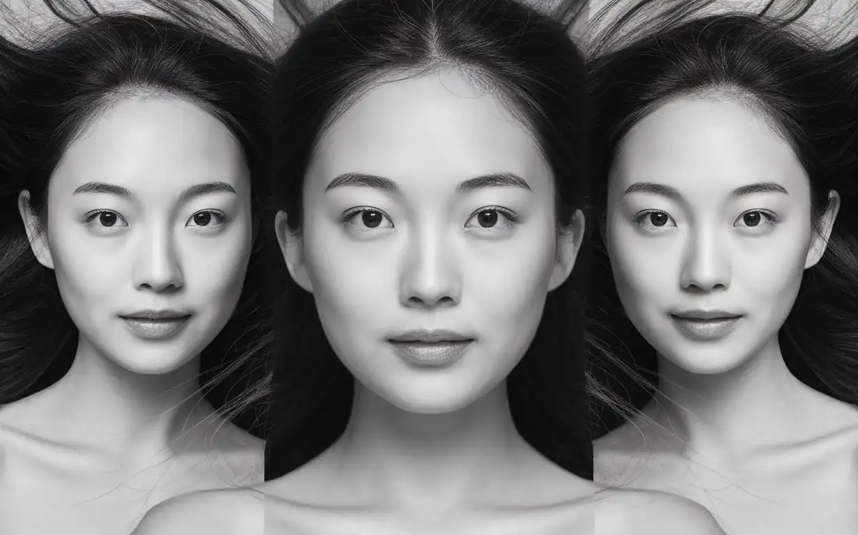 Korean-Woman-Portrait-with-Natural-Beauty-and-Symmetrical-Features