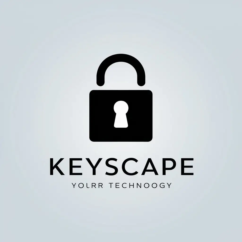 LOGO Design For Keyscape Modern Password and Padlock Symbol in Technology Industry