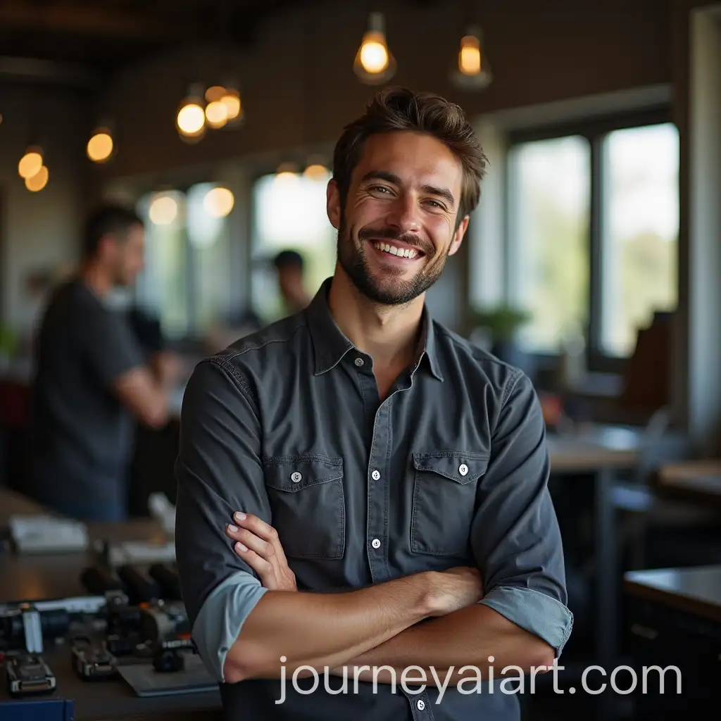 Young-Business-Owner-Working-in-Modern-Workshop