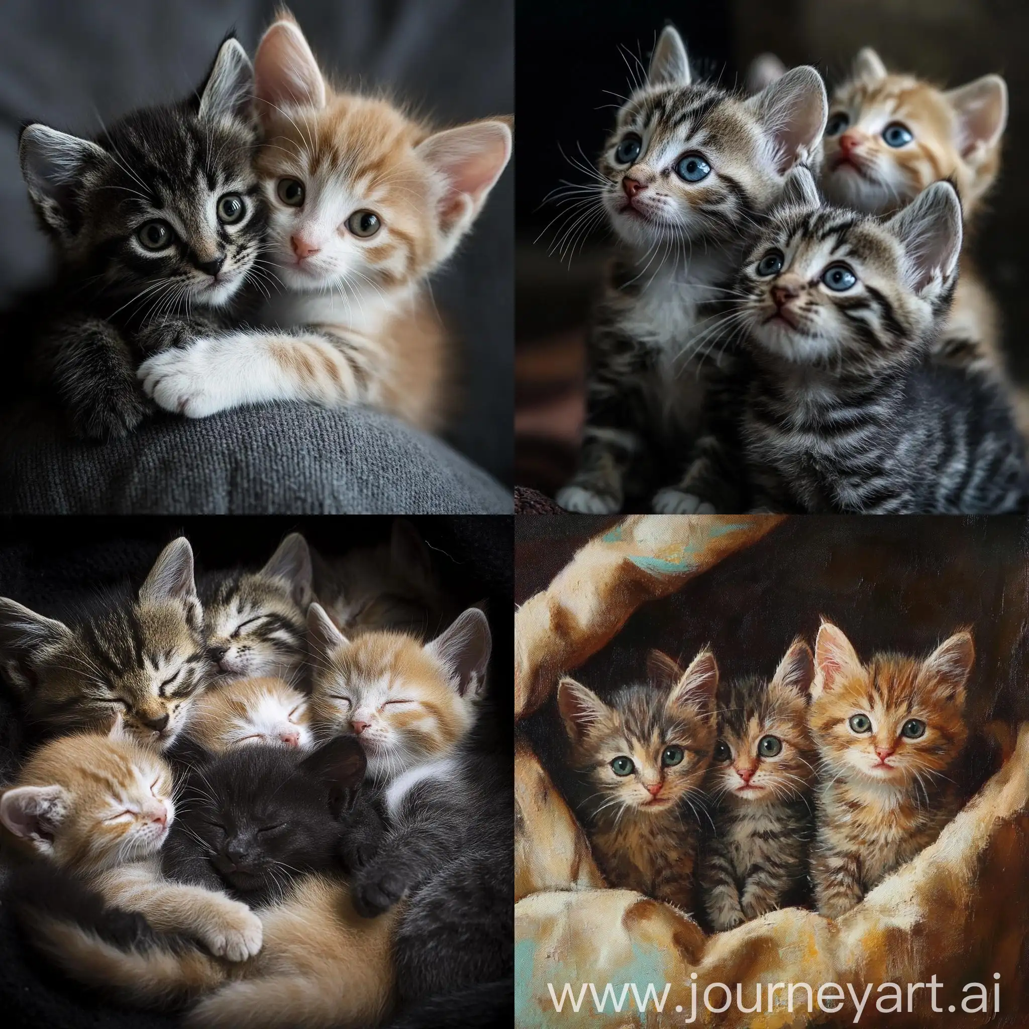 Adorable-Kittens-Playing-Together-in-a-Sunlit-Garden