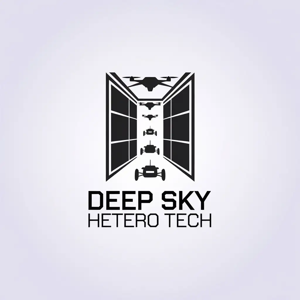 LOGO Design for Deep Sky Hetero Tech Corridor UAV UGV with Minimalistic Style for Technology Industry