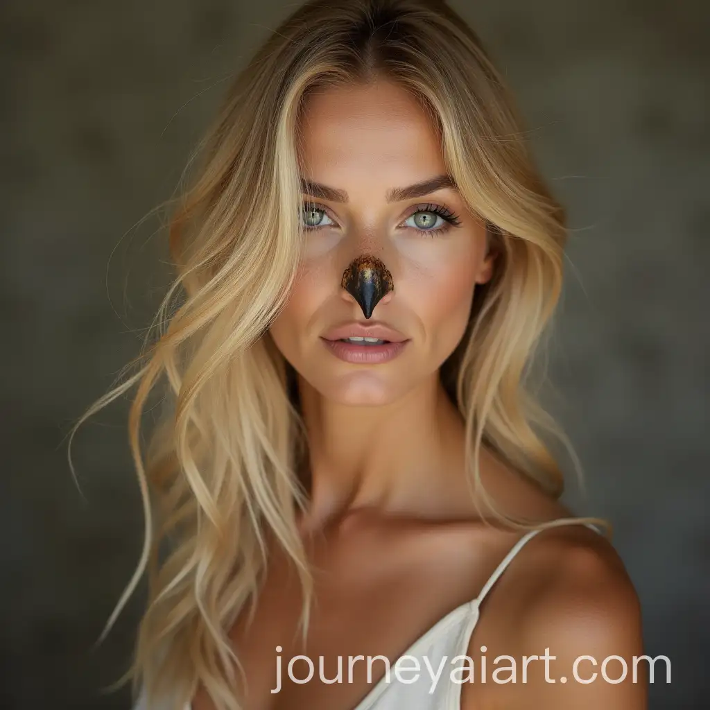 Blonde-Woman-with-a-Hawk-Nose-in-a-Detailed-Portrait