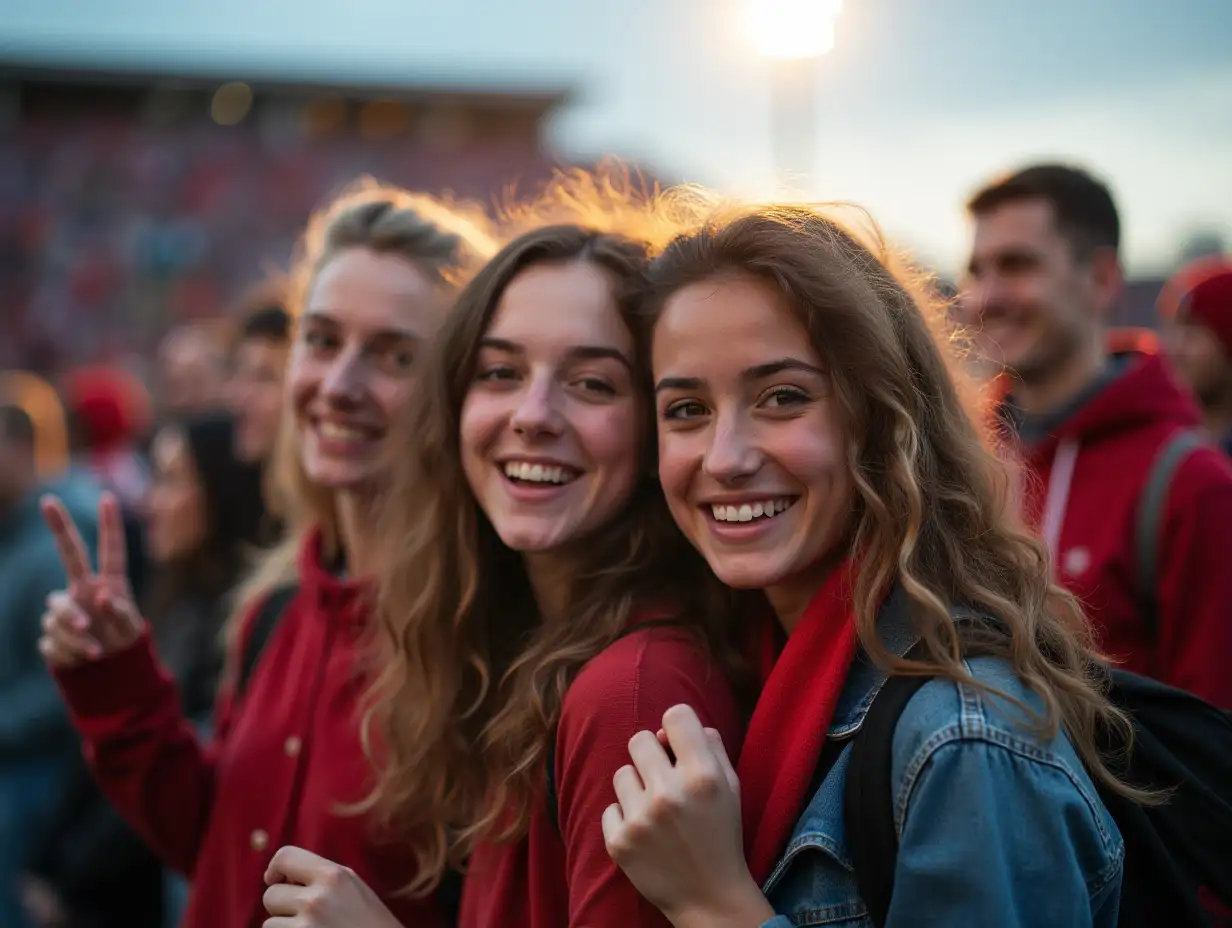 Mid2000s High School Students Enjoying a Football Game