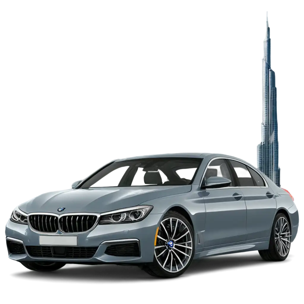 Stunning-BMW-S-Class-PNG-Image-in-Front-of-Burj-Khalifa-for-Optimal-Visual-Impact