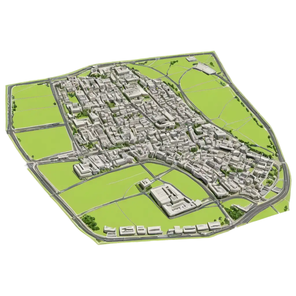 3D-Model-of-London-Map-with-Highlighted-Hounslow-City-PNG-Image-for-Clear-and-Detailed-Visualization