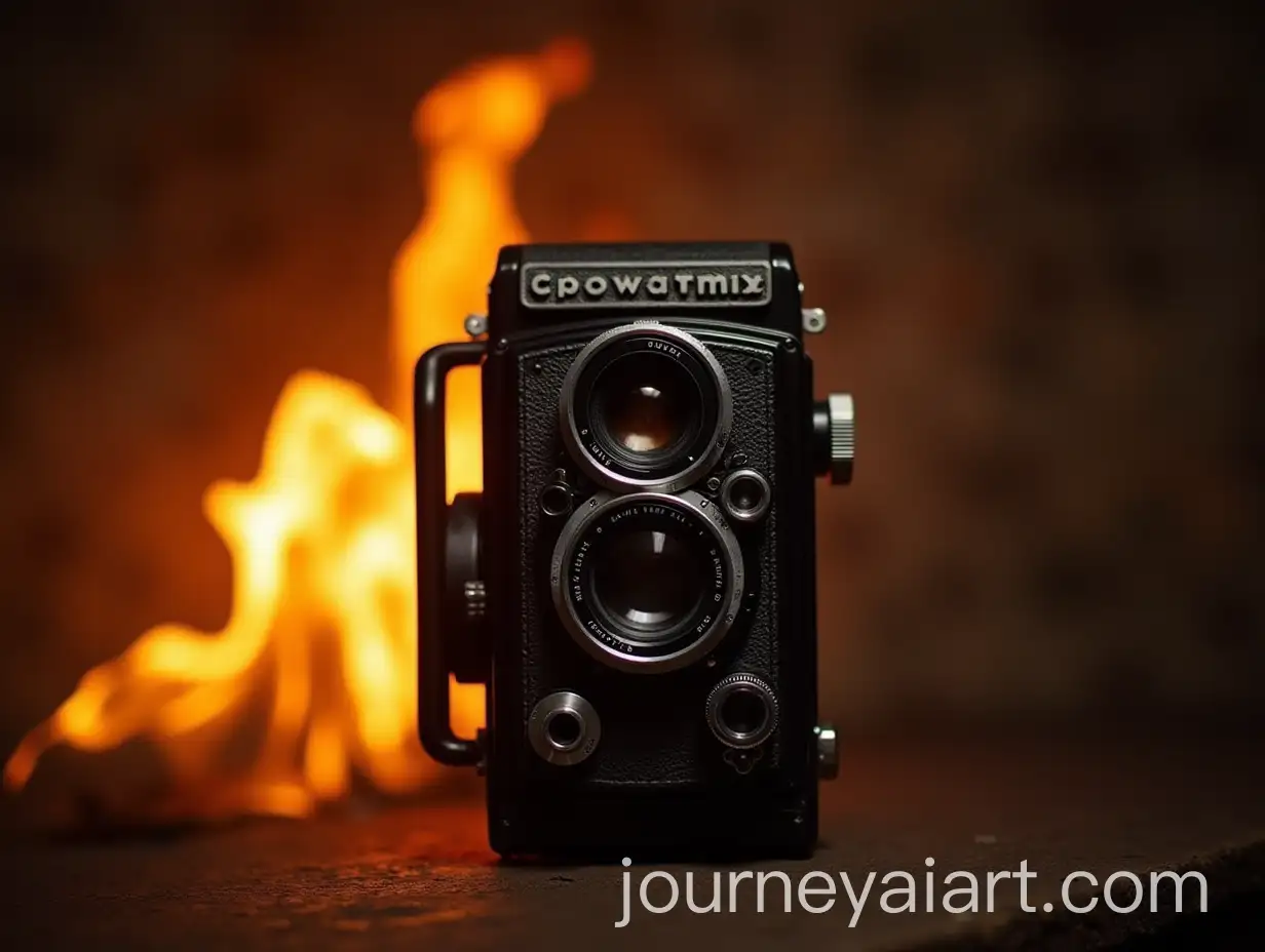 Ancient-Camera-Surrounded-by-Flames