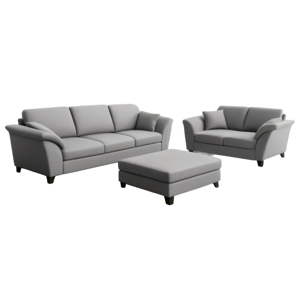 HighResolution-PNG-of-a-Stunning-3D-Grey-Sofa-Set-for-Exceptional-Visual-Appeal