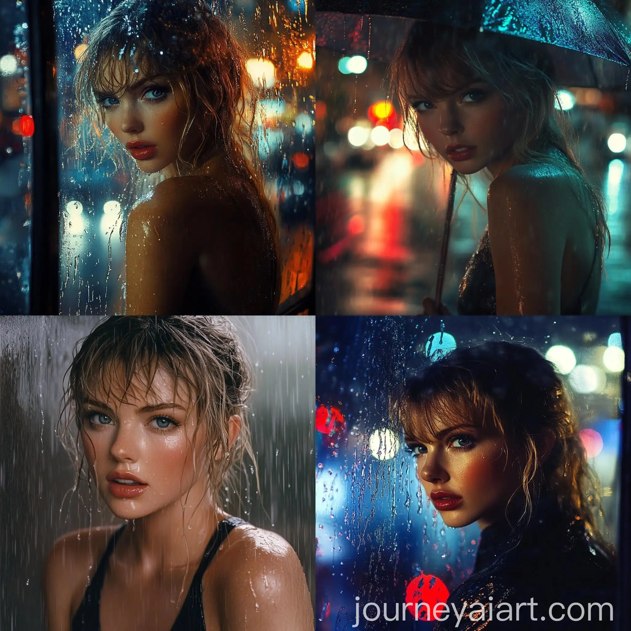 Taylor-Swift-Walking-in-the-Rain-at-Evening