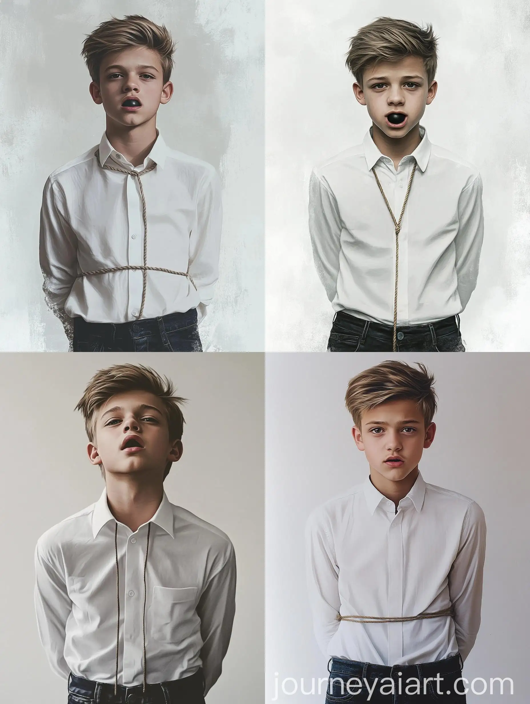 Teenage-Boy-Tied-Up-with-Rope-in-White-Shirt-and-Jeans