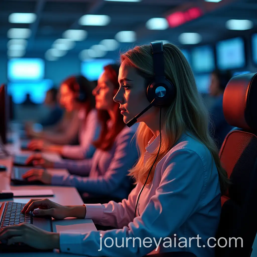 Stylish-People-Working-in-a-Modern-Contact-Center-with-Neon-Lights