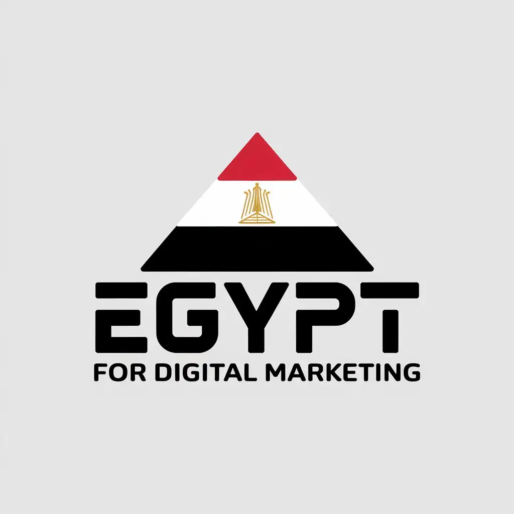 a vector logo design,with the text "Egypt for digital marketing", main symbol:company logo,Moderate,clear background