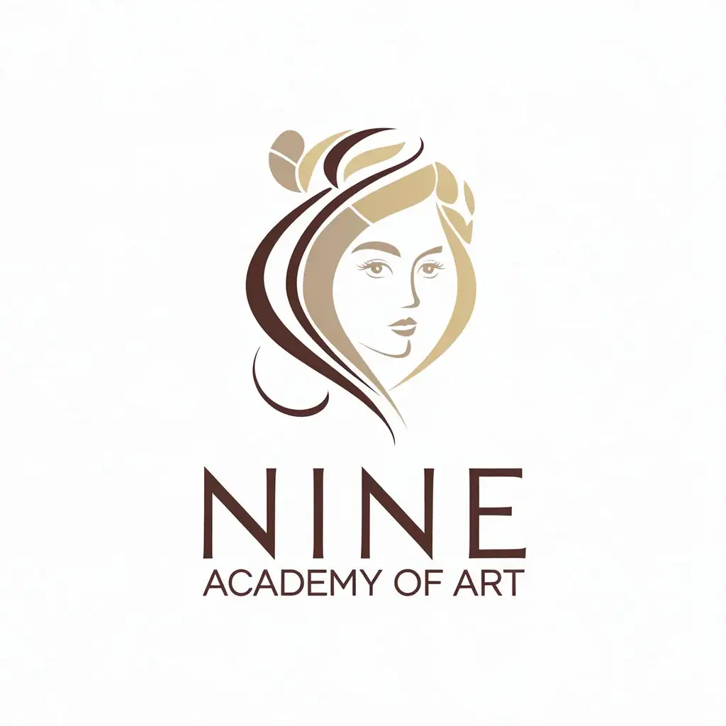 LOGO Design for Nine Academy of Art Elegant and Modern Symbol for Beauty Spa Industry