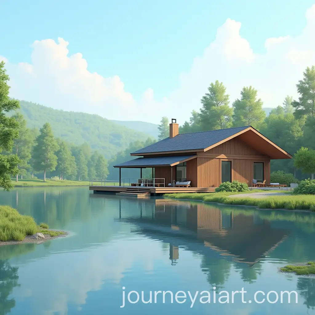 Scenic-Lake-House-with-Sloped-Roof