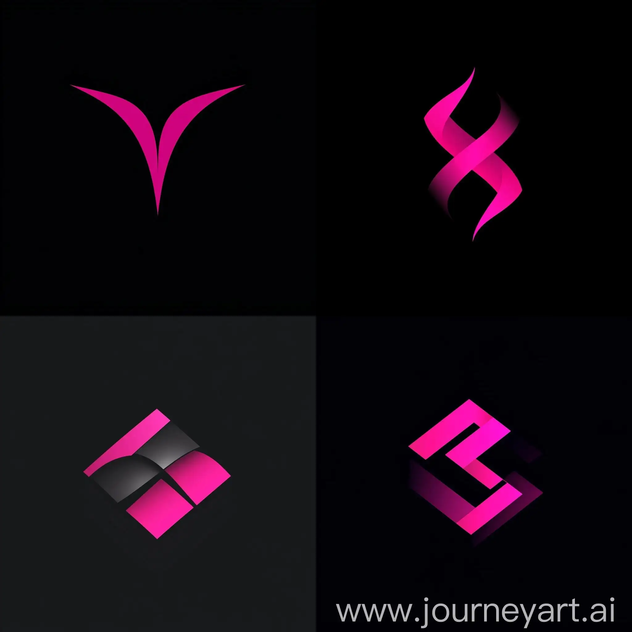 Minimalistic-HighEnd-Clothing-Product-Software-Logo-in-Black-or-Fuchsia