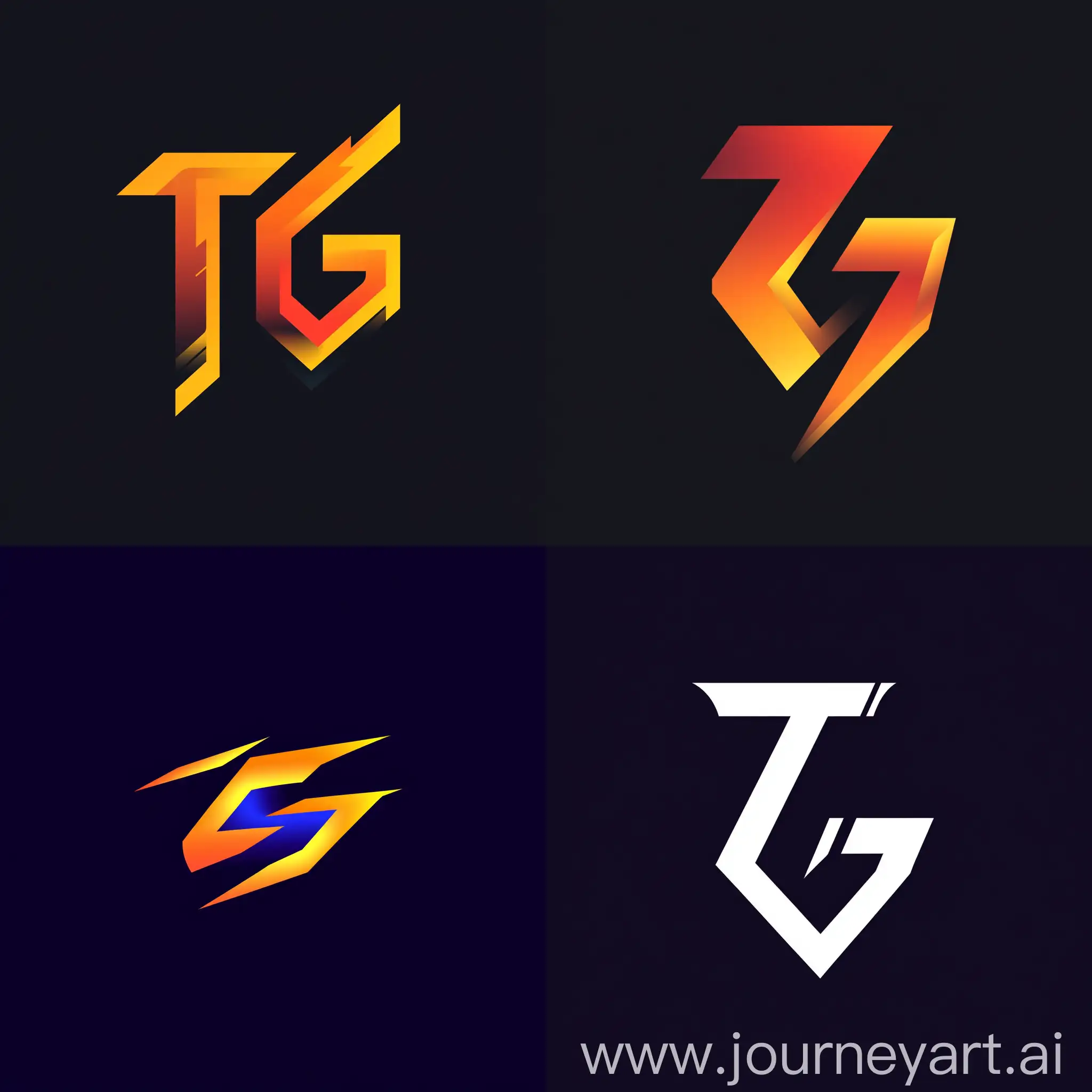 Minimalistic-Flat-2D-Logo-Design-with-Thunder-Shape-T-and-G