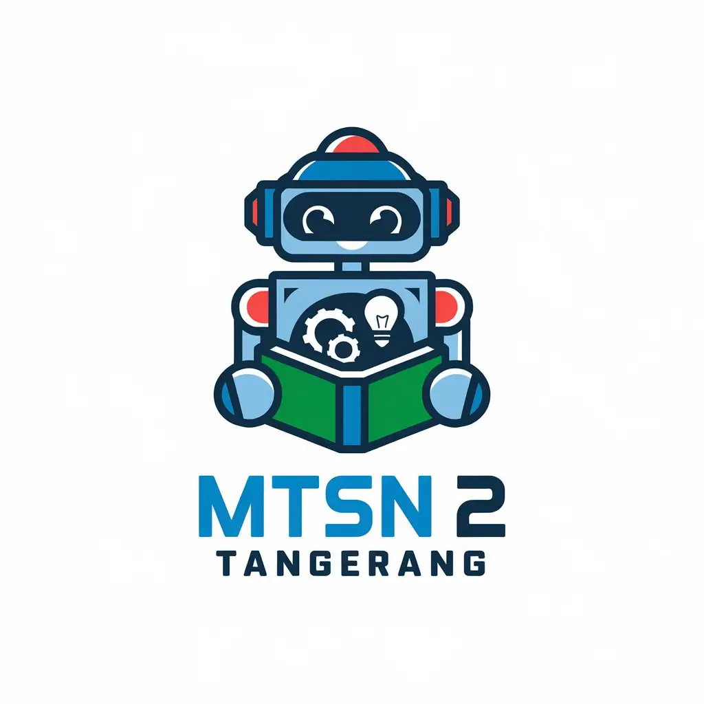 LOGO Design for Mtsn 2 Tangerang Robot Symbol for Education Industry with Clean Modern Aesthetic