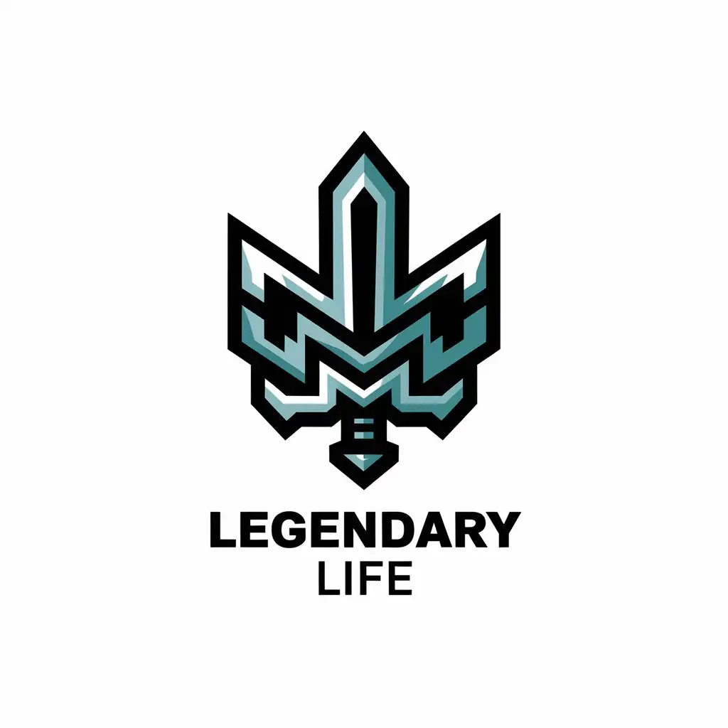 LOGO-Design-for-Legendary-Life-Modern-Weapon-Symbol-on-Clear-Background