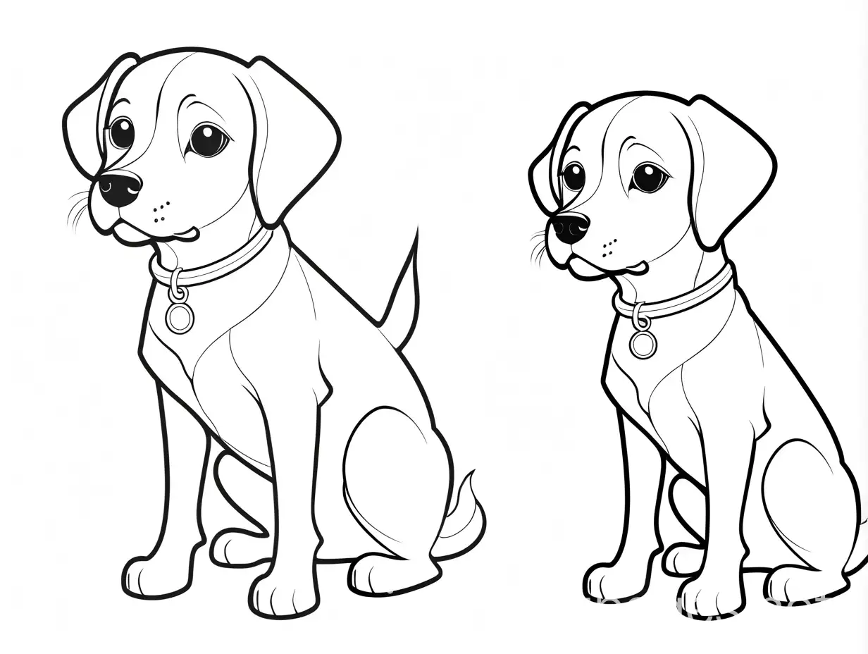 Coloring-Page-of-a-Dog-Simple-Line-Art-on-White-Background