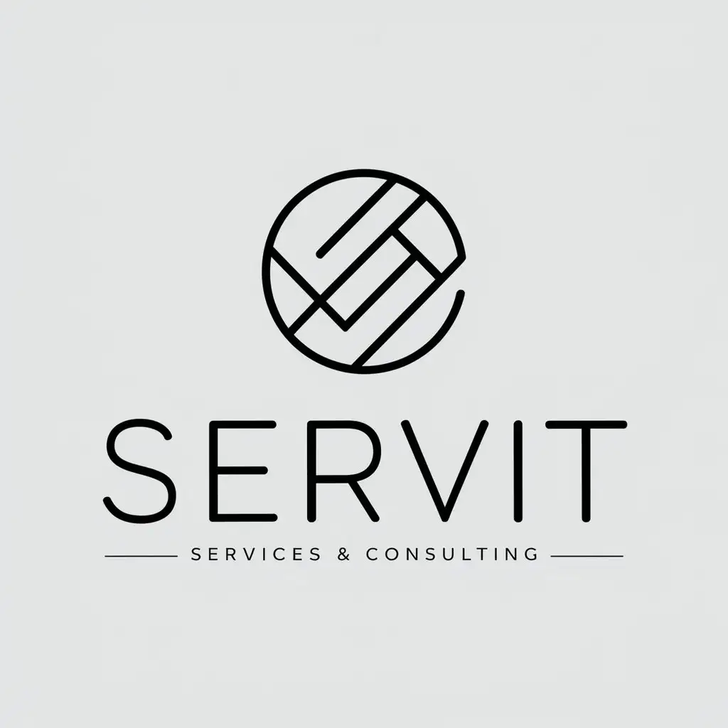 LOGO Design for Servit Services Consulting with Clear Background