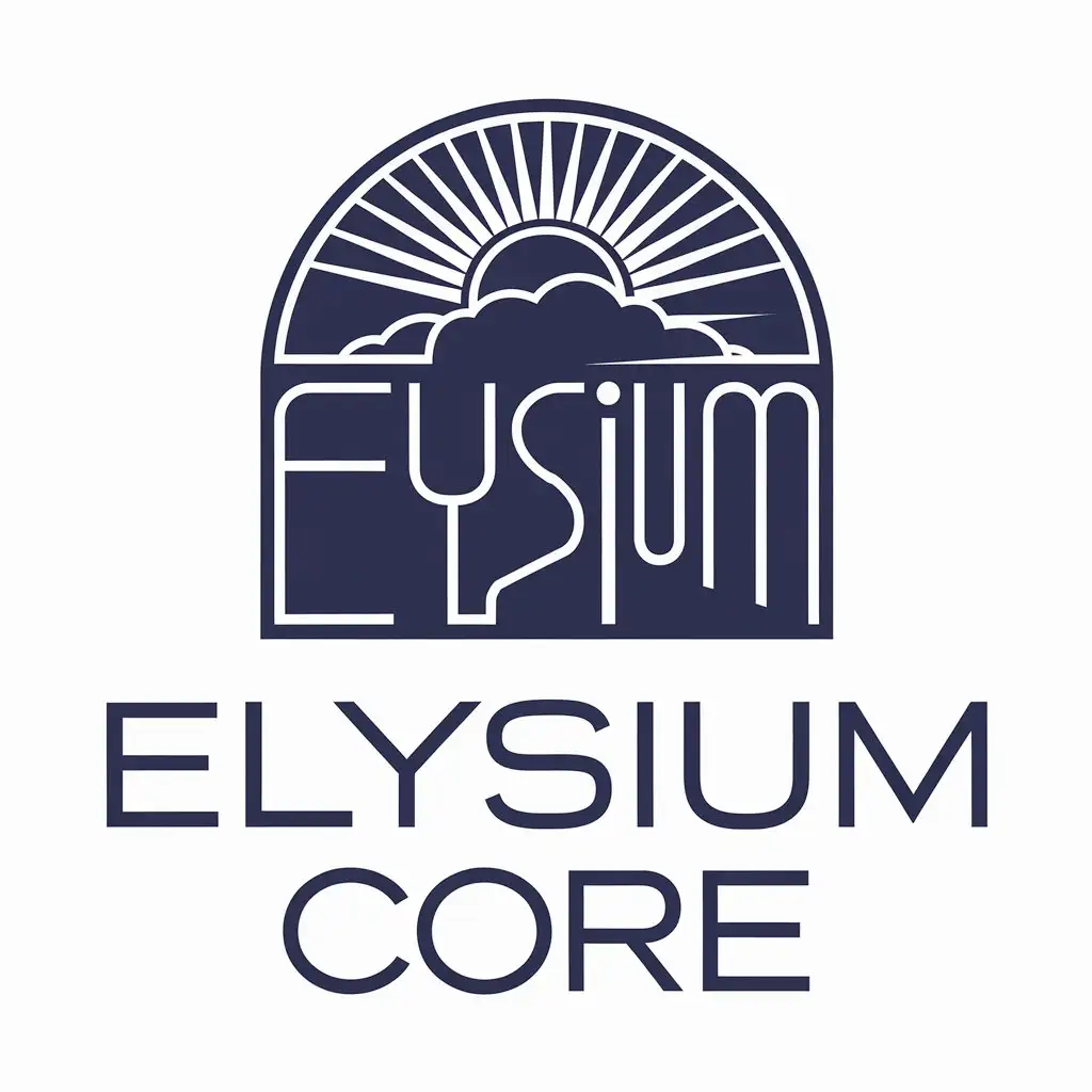 LOGO Design for Elysium Core Vector Logo Featuring Elysium and Heaven Theme for Retail Industry