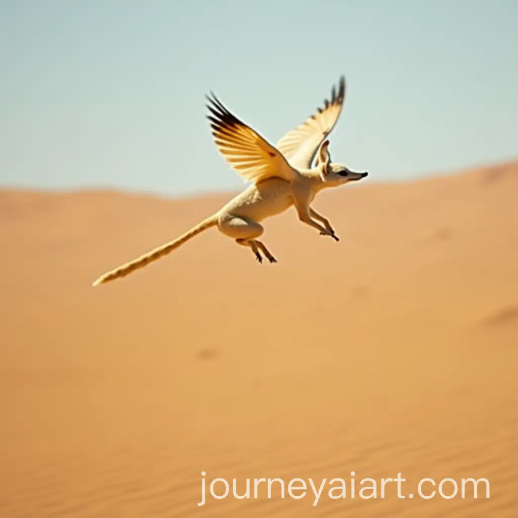 Fennec-Fox-Soaring-Above-the-Desert-Landscape