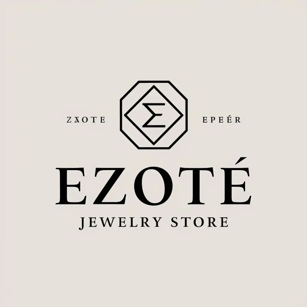 LOGO-Design-For-Ezot-Elegant-Vector-Symbol-for-Jewelry-Store