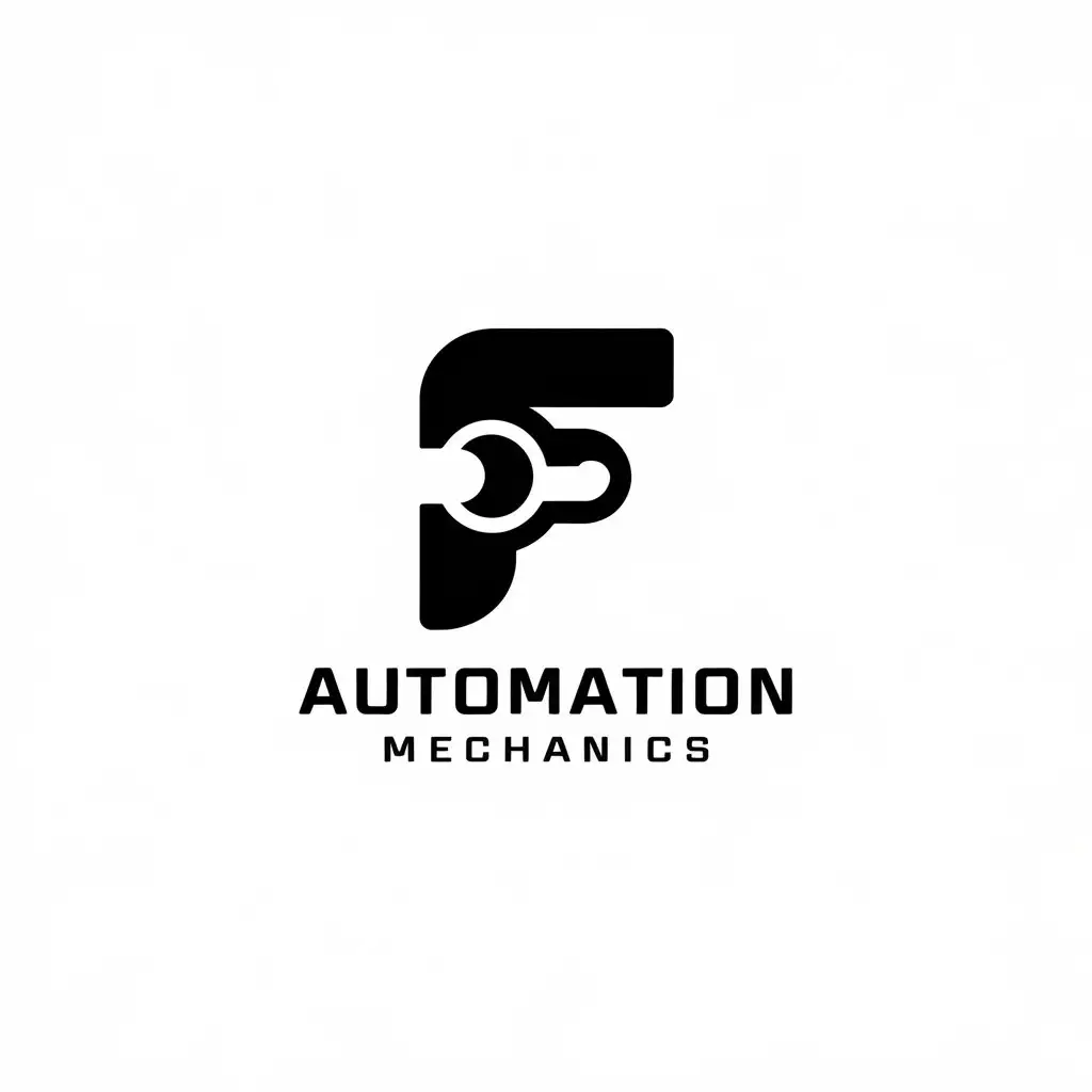 a vector logo design,with the text "automation mechanics", main symbol:FOER,Minimalistic,be used in Technology industry,clear background