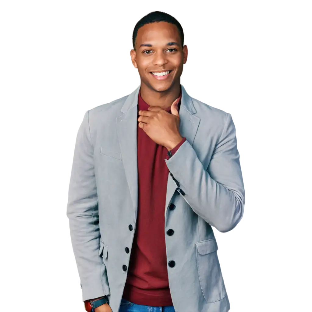 Professional-Studio-Portrait-PNG-Image-of-a-Confident-Young-Black-Man-in-Gray-Suit-Jacket-with-Joyful-Expression