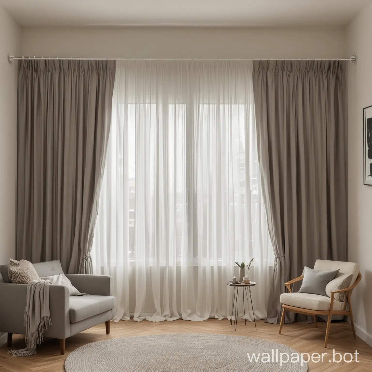 Modern-Living-Room-with-Window-and-Curtains