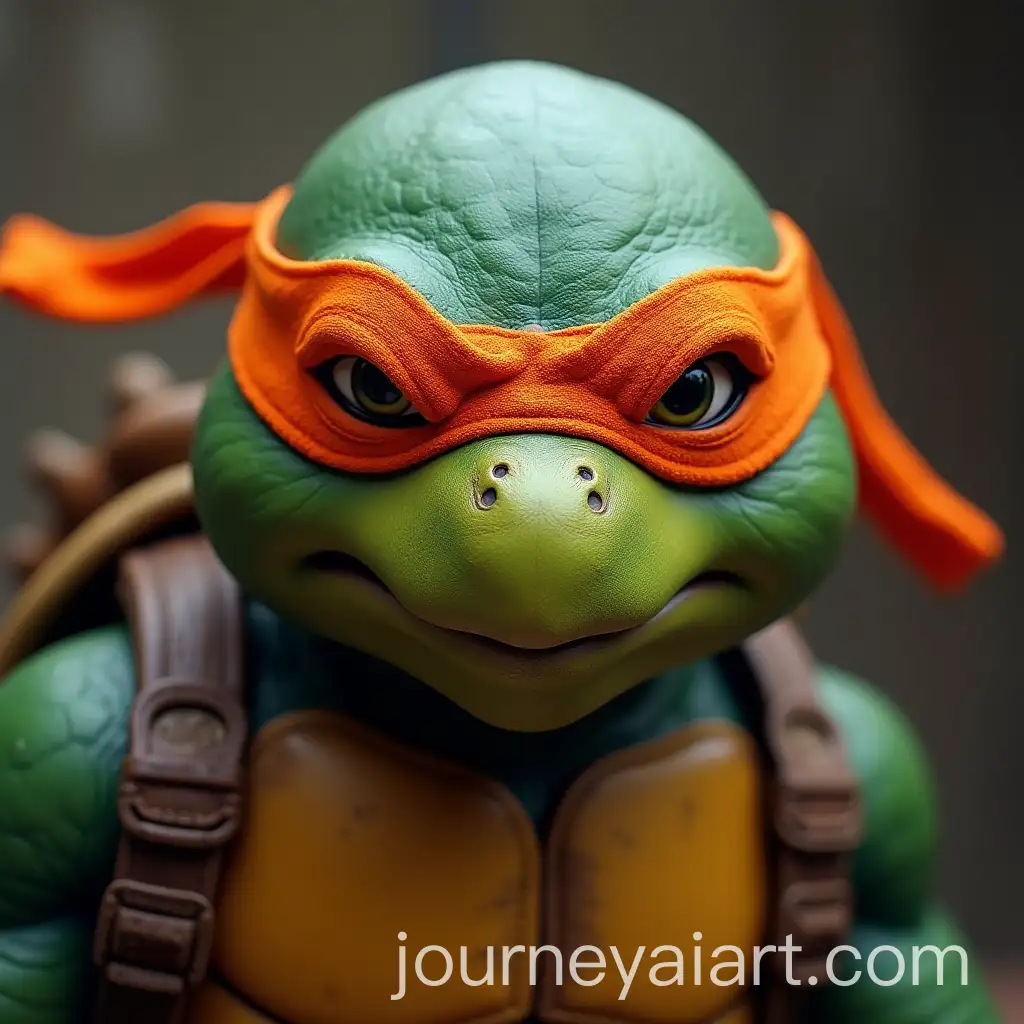 Donatello-the-Ninja-Turtle-with-an-Orange-Mask