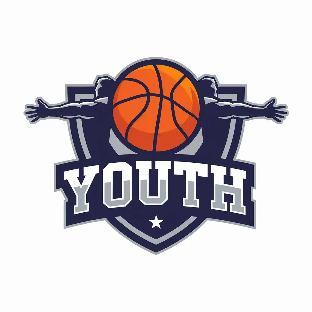 LOGO Design for Youth Dynamic Basketball Emblem in Sports Fitness Industry