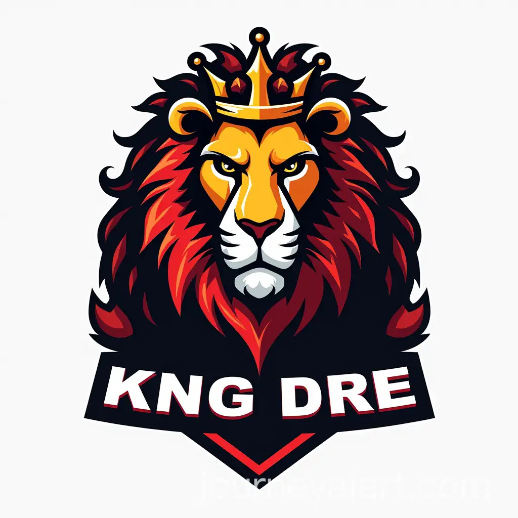Majestic-Lion-with-Crown-as-Esport-Mascot-Logo-Featuring-KNG-DRE