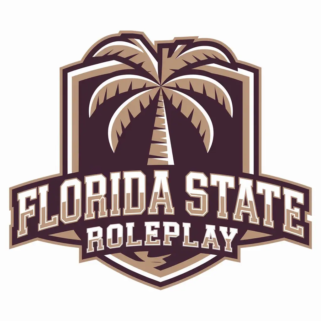 LOGO Design for Florida State Roleplay Vector Palm Tree Logo with Clean and Clear Aesthetic