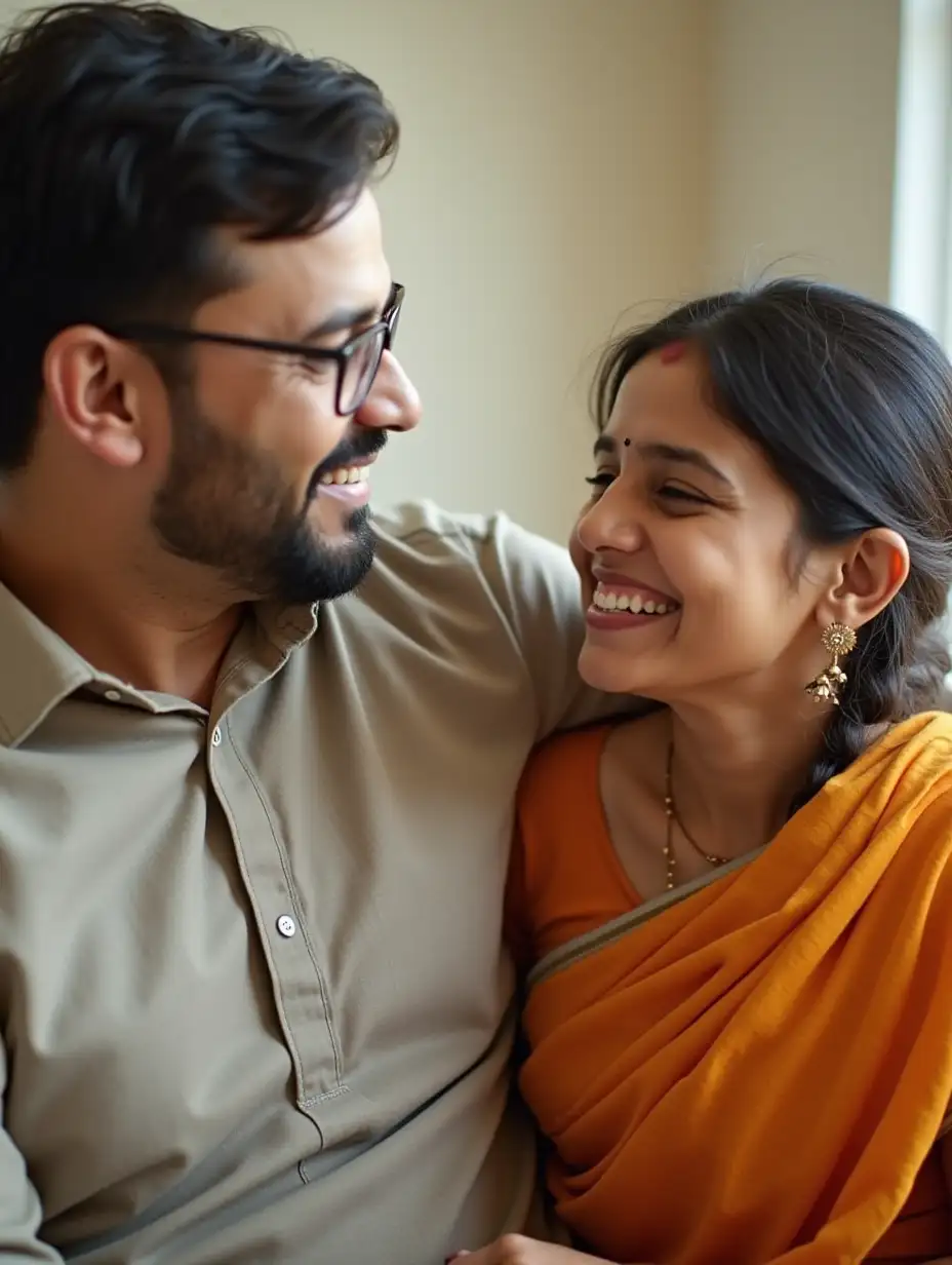 Indian-Family-Members-Engaged-in-a-Joyful-Conversation-with-Laughter