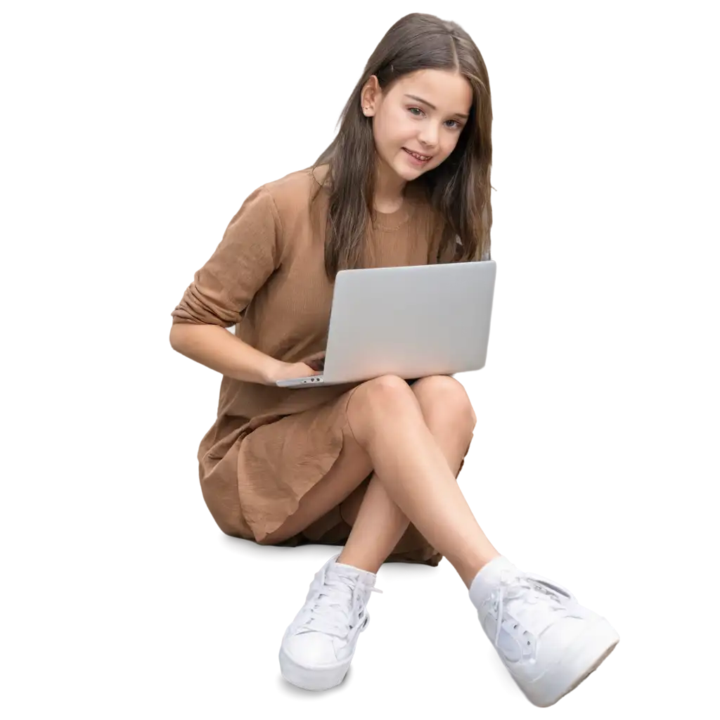 HighQuality-PNG-Image-of-a-Girl-with-Laptop-for-Versatile-Applications