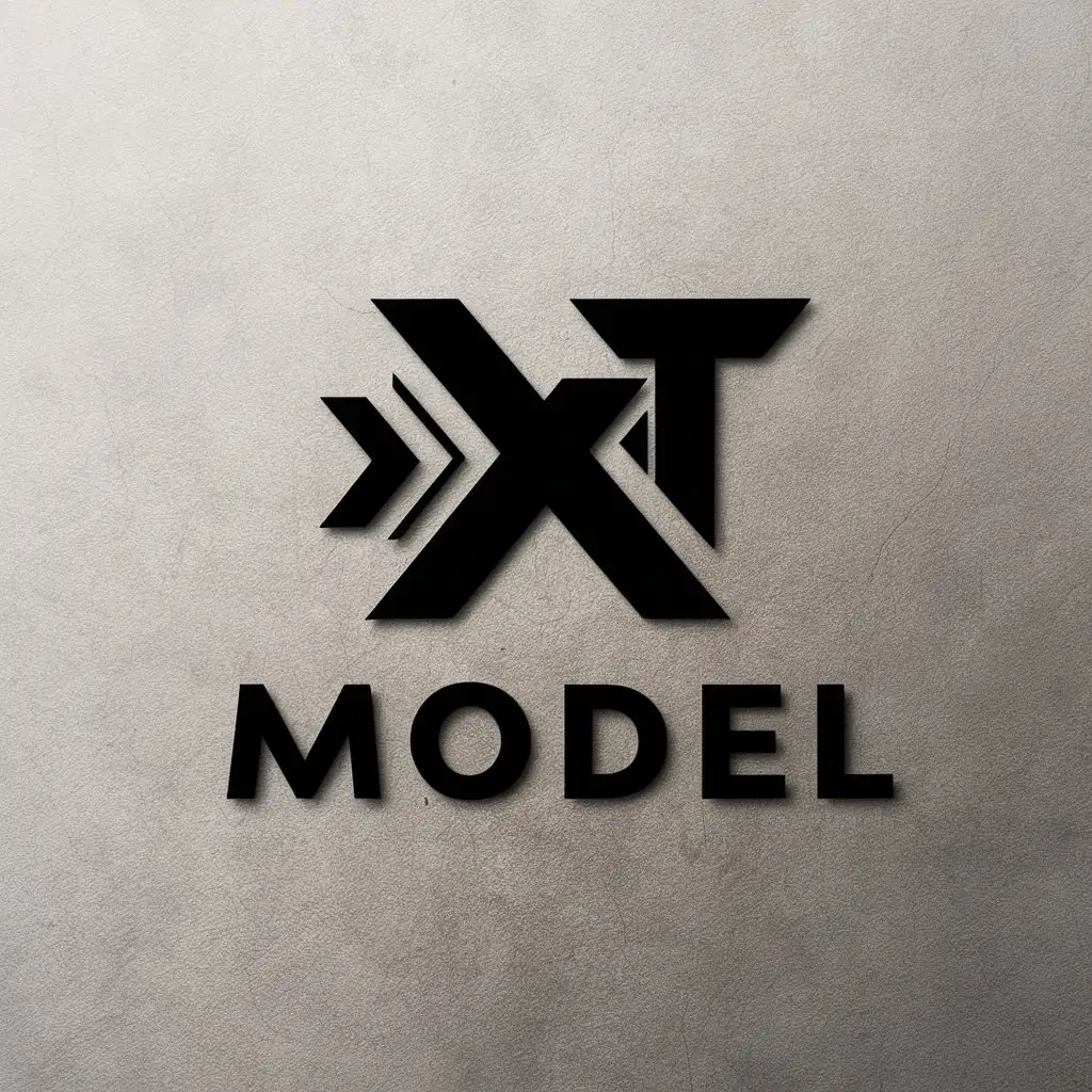 a vector logo design,with the text "XT MODEL", main symbol:🔱,Moderate,be used in Others industry,clear background