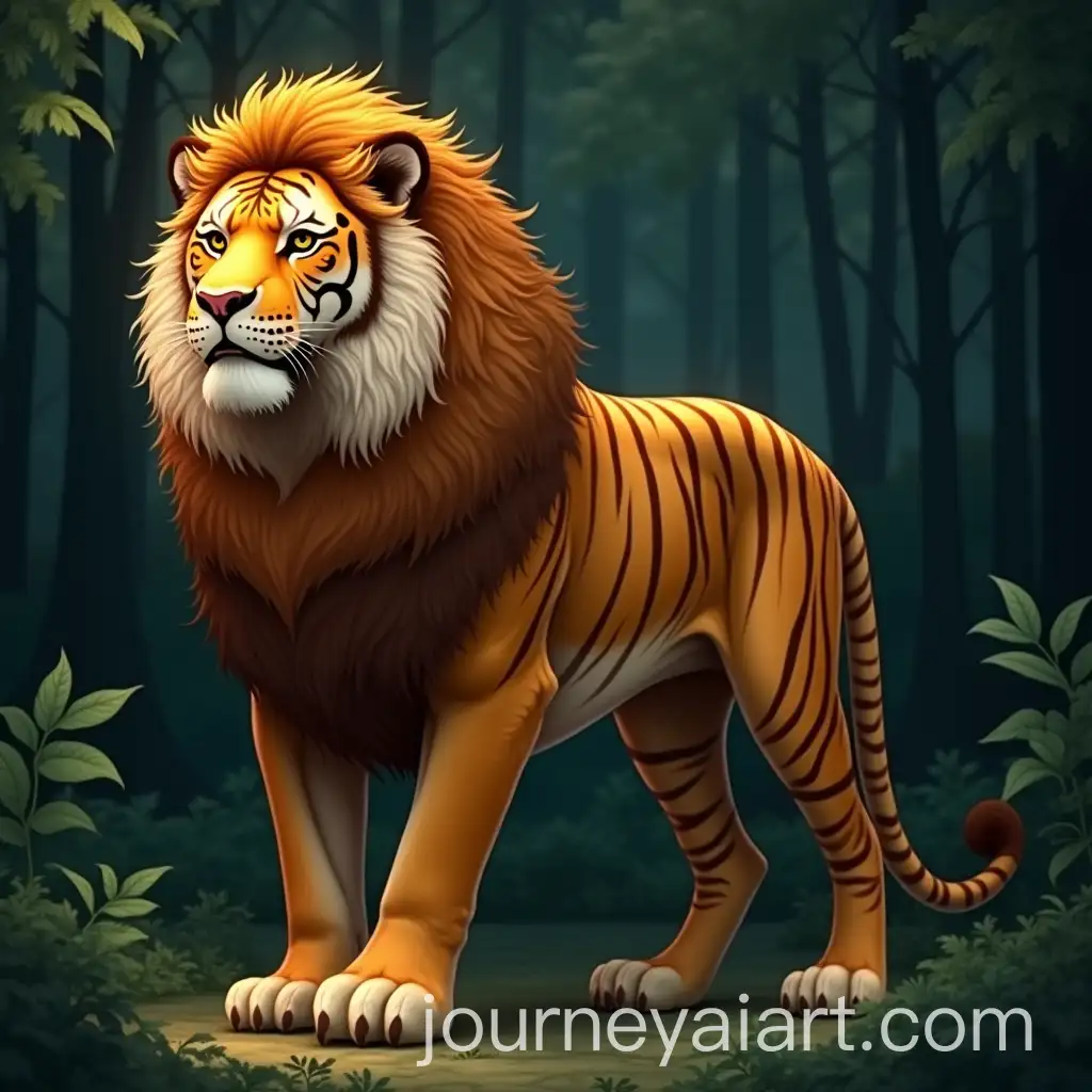 Majestic-LionTiger-Hybrid-in-Jungle-Habitat
