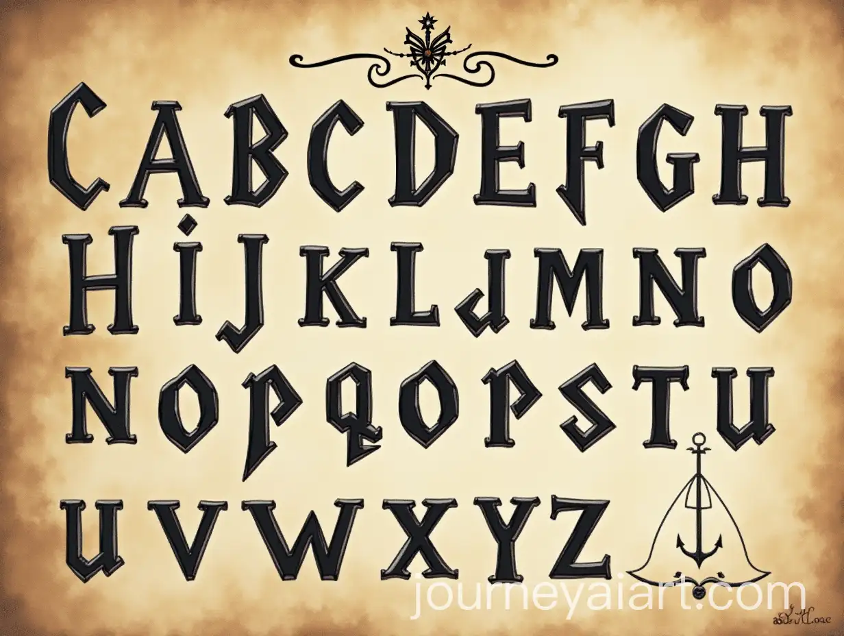 Cyrillic-Alphabet-Designed-in-Harry-Potter-Magical-Style