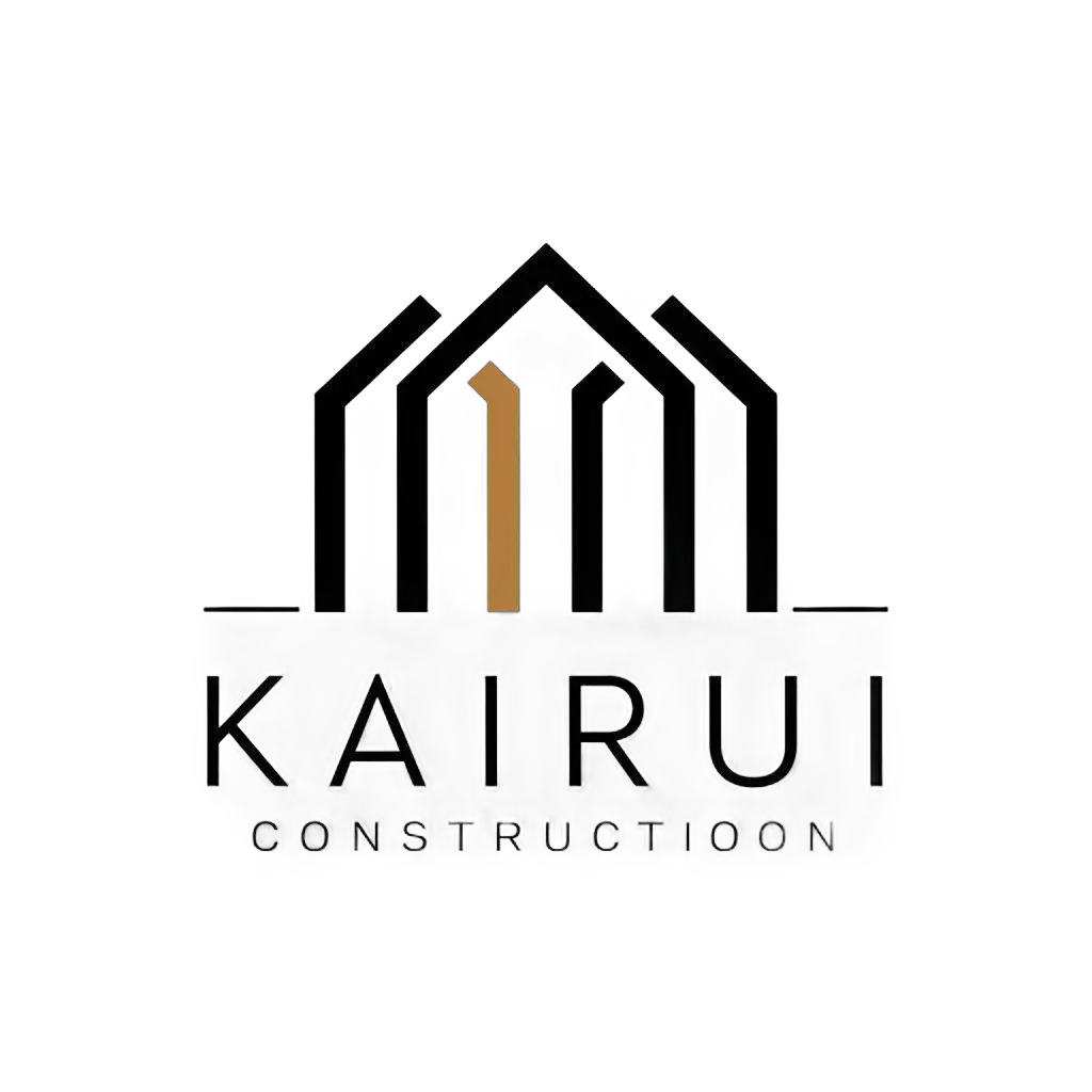 a vector logo design,with the text "KaiRui", main symbol:house,Moderate,be used in Construction industry,clear background