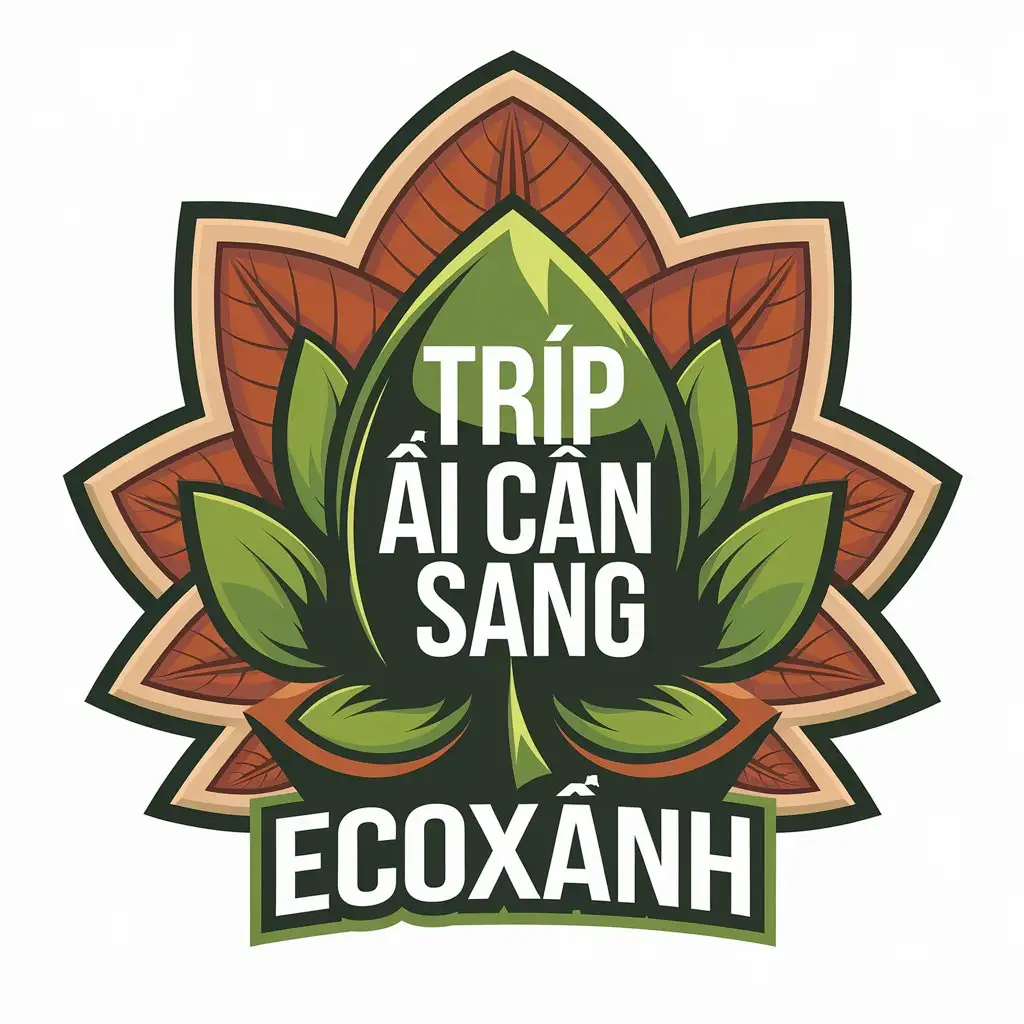 a vector logo design,with the text "EcoXanh", main symbol:EcoXanh Trip Ai Can Sang,complex,be used in Travel industry,clear background