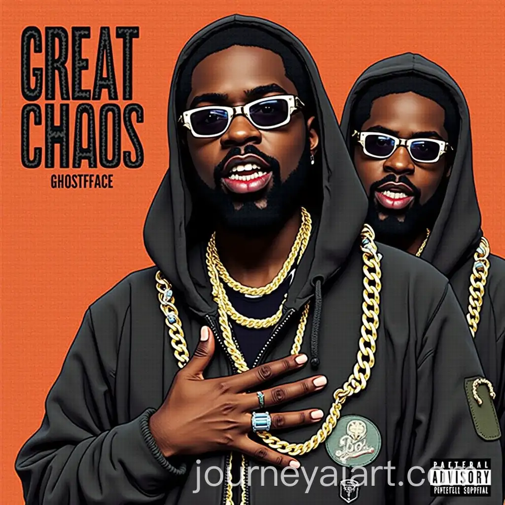 Ghostface-as-Ken-Carson-on-Great-Chaos-Album-Cover-with-Diamond-Grills-and-Chain