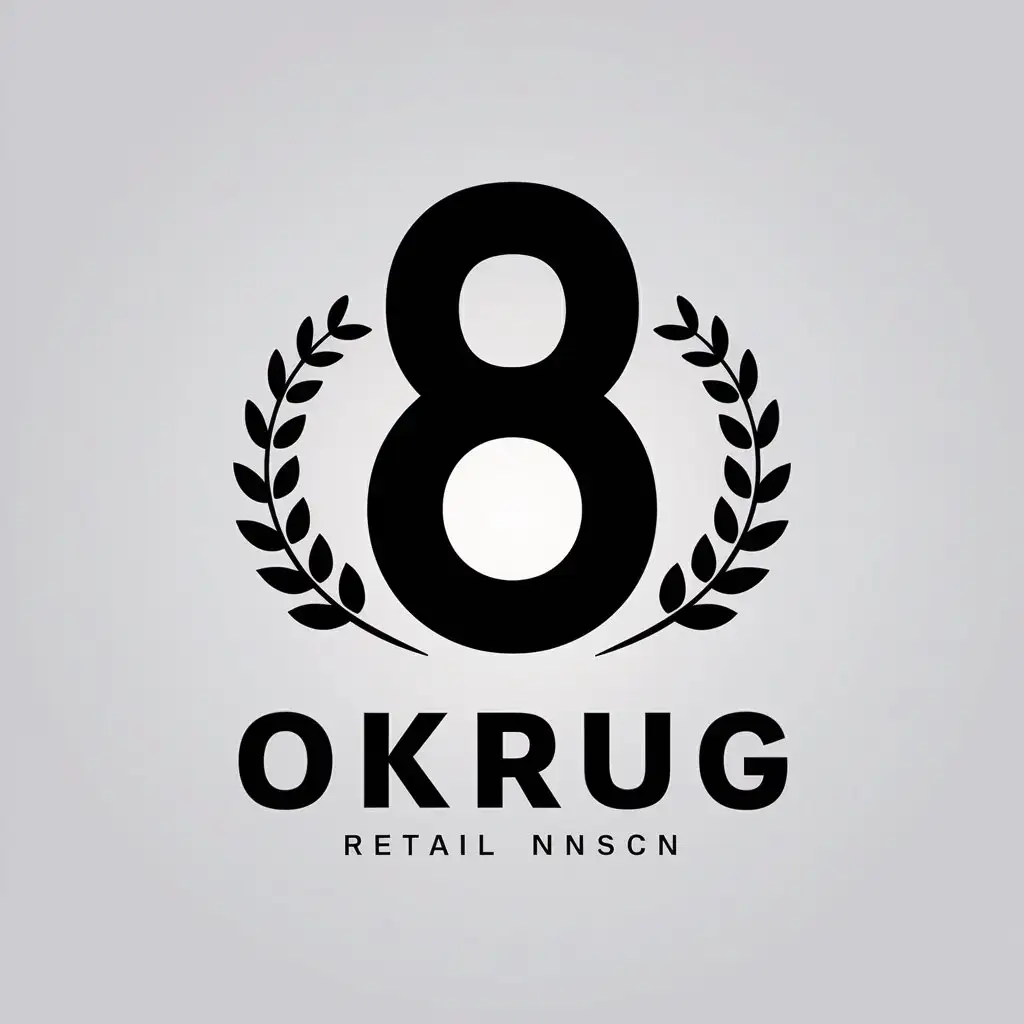 LOGO Design For 8 OKRUG Clean and Modern Vector Logo for Retail Industry