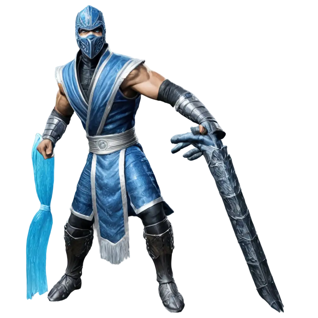 Subzero-from-Mortal-Kombat-Holding-an-IceMade-Mace-in-Blue-and-Silver-Armor-PNG-Perfect-for-HighQuality-Graphics