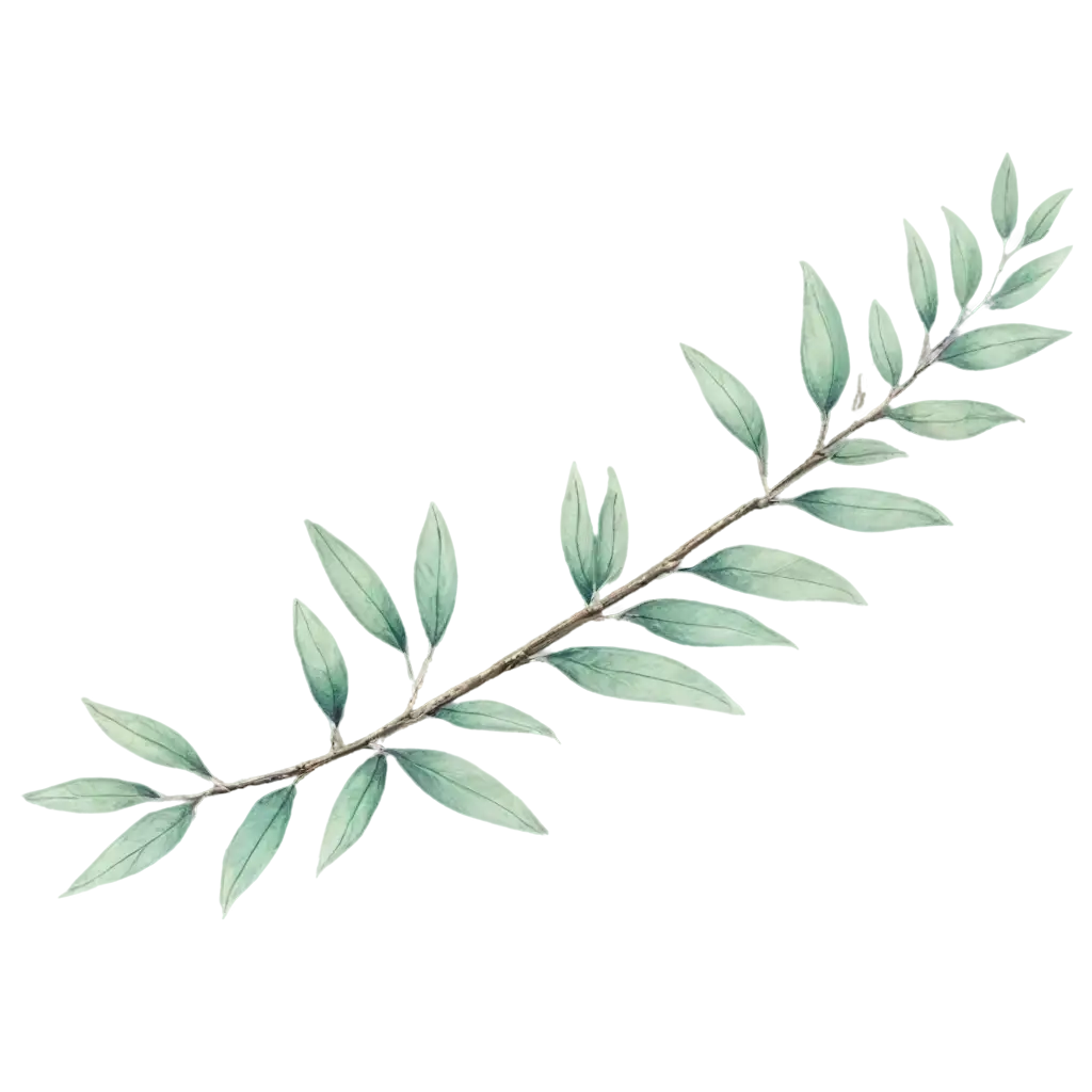 LaurelPNG-Image-Usage-Scenarios-Branch-PNG-in-Pastel-Colors-HandDrawn-and-Colored-Artwork-for-Elegant-Designs
