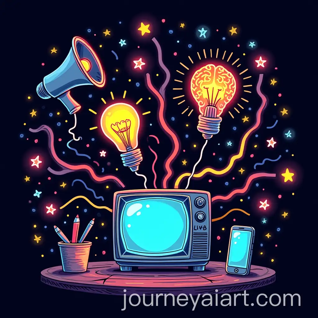 Colorful-Glowing-Doodle-Art-Featuring-Technology-and-Ideas