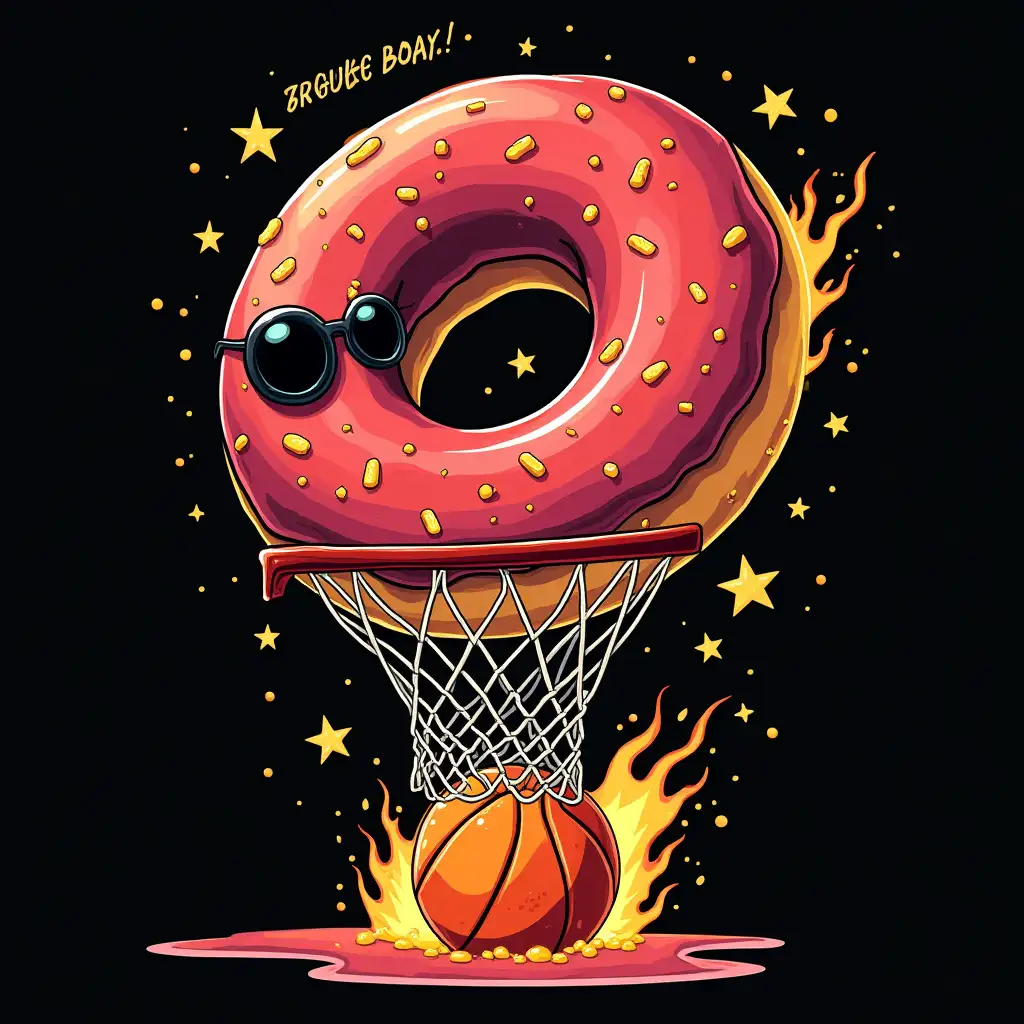 Vegan-Donut-Basketball-Slam-Dunk-with-Alien-Player-and-Fireman