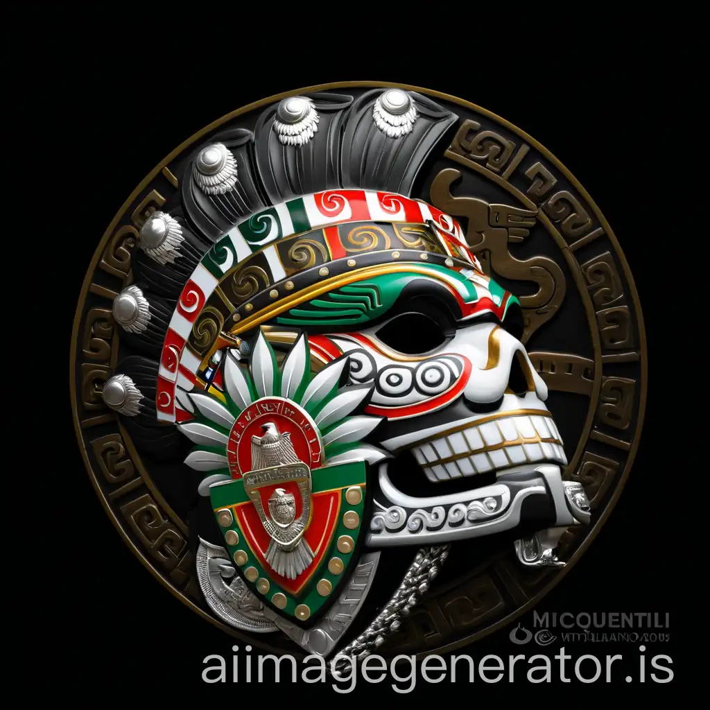 Mictlantecuhtli-Depicted-with-Shield-of-Mexican-Military-Police