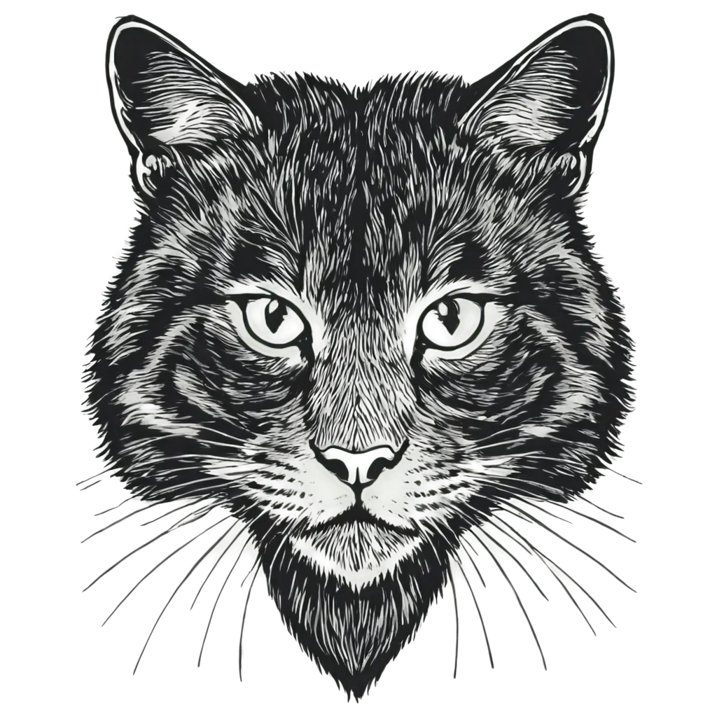 Hand-Drawn-Wildcat-Face-PNG-Detailed-Artistic-Illustration-of-a-Fierce-Wildcat